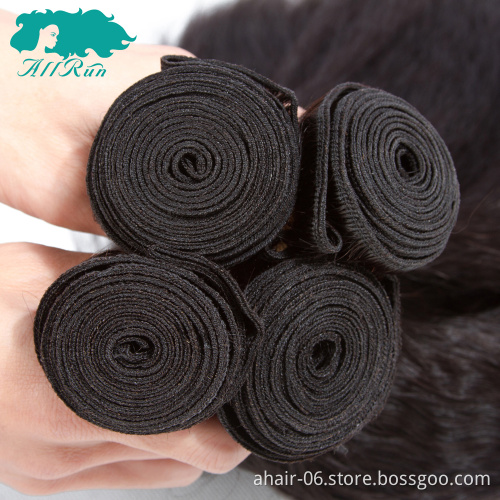 Allrun factory kinky straight hair direct sales Top virgin hair vendors, cheap original cambodian raw hair unprocessed